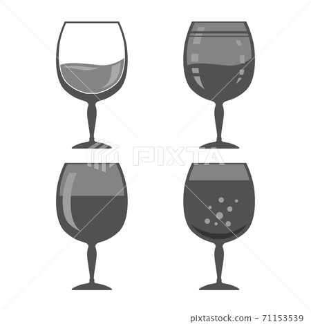 Glass of Wine Isolated on White Background. Wineglass Symbol. Glassware Concept. Liqueur Cup 71153539
