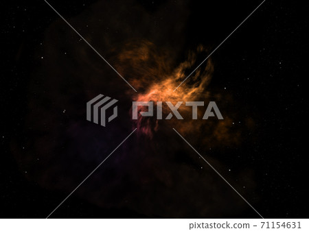 Being shone nebula and star field. 3D rendering Being shone nebula and star field. 3D rendering 71154631