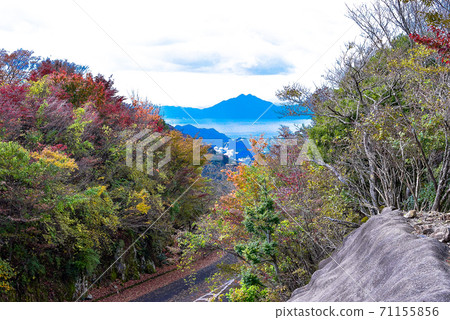 Nuclear power plant and Mt. Aoba seen from the autumn angel line Nuclear power plant and Mt. Aoba seen from the autumn angel line 71155856
