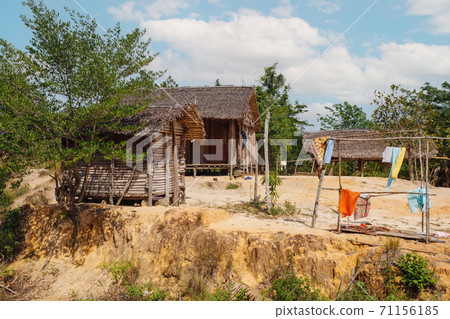 Africa malagasy huts north Madagascar 71156185
