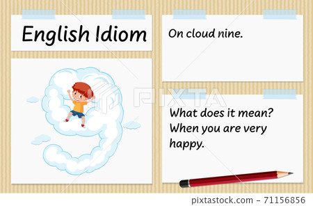 English idiom on cloud nine template English idiom on cloud nine template 71156856