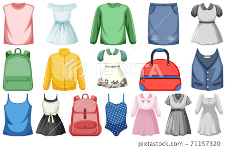Set of fashion outfits 71157320