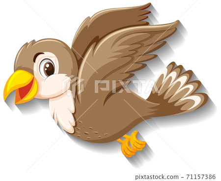 Cute sparrow bird cartoon character - Stock Illustration [71157386] - PIXTA