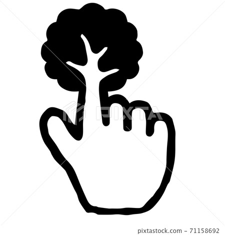 Hand Cursor073 (Tree) - Stock Illustration [71158692] - PIXTA
