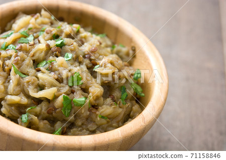 eggplant, food, hummus 71158846
