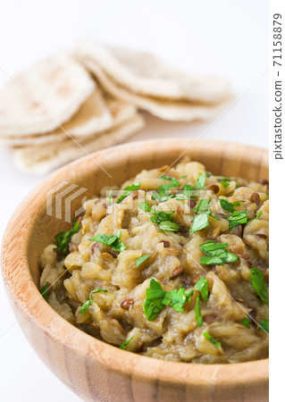 eggplant, food, hummus 71158879
