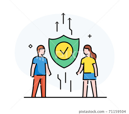 children receive protection. charity, protection 71159504