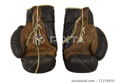 Vintage Boxing Gloves Isolated on White Background Vintage Boxing Gloves Isolated on White Background 71159970