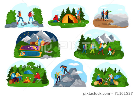 people camping clipart pictures