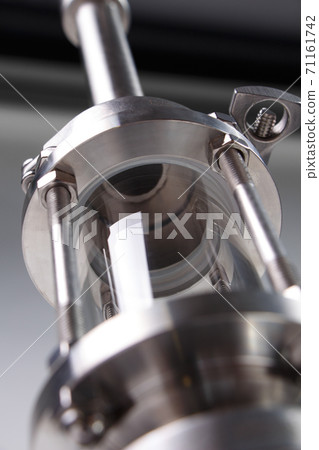Close-up photo of steel hooch on white background Close-up photo of steel hooch on white background 71161742