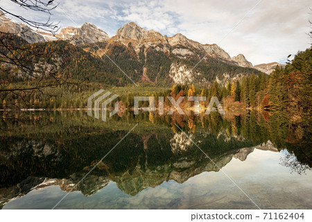 Lago di Tovel - Beautiful Lake in Italian Alps Trentino-Alto Adige Italy Lago di Tovel - Beautiful Lake in Italian Alps Trentino-Alto Adige Italy 71162404