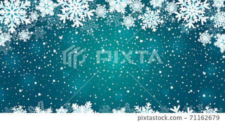 Christmas background with snowflakes frame on... - Stock Illustration ...
