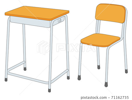 School desk chair - Stock Illustration [71162735] - PIXTA