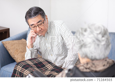 Nursing image wheelchair senior 71164503