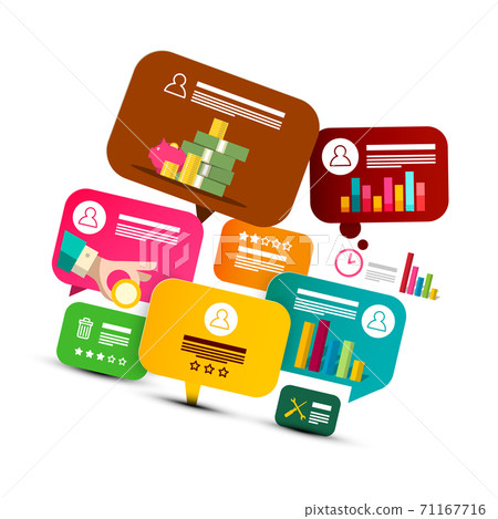 Business Infographic Design with Colorful...-插圖素材 [71167716] - PIXTA圖庫