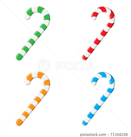 Red and white stick christmas decoration Vector Image