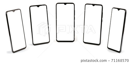 Mobile smartphones with white screen 71168570