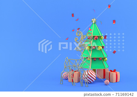 3d illustration for new year holidays and Christmas 3d illustration for new year holidays and Christmas 71169142
