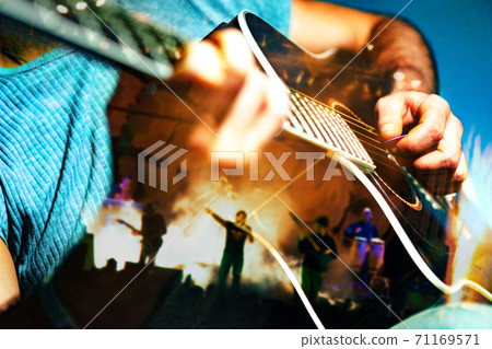 Stage lights.Abstract musical background 71169571