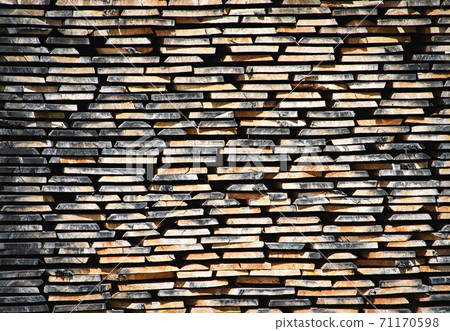 stacked dried wooden boards stacked dried wooden boards 71170598