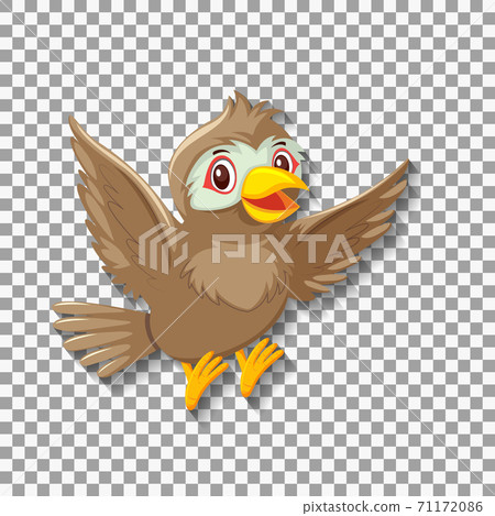 Cute sparrow bird cartoon character - Stock Illustration [71172086] - PIXTA