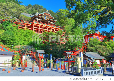 [佐賀縣]裕德稻荷神社在晴朗的天空下 71172204