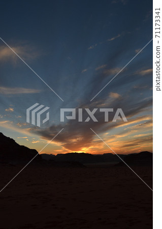 Desert sunset sky 71173341