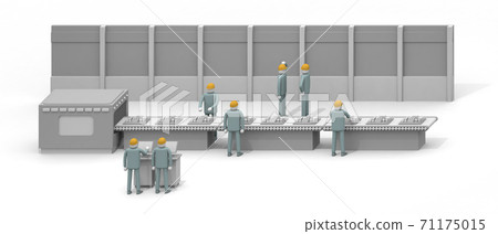 在生產工廠工作的人。了解如何操作機器。確保您安全和工作。自動化流程工作。 71175015