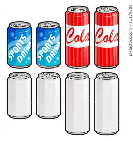 Drink can illustration with main line 1 - Stock Illustration [71175585 ...