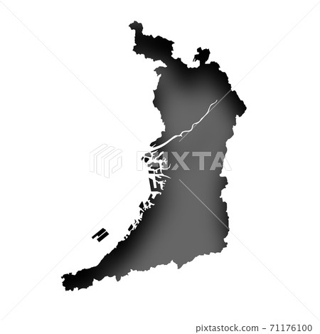 Osaka Map Silhouette Icon Osaka Map Silhouette Icon 71176100