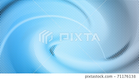 Metal blue background perforated with hexs. Abstract Technology backdrop geometric textured hexagons 71176138