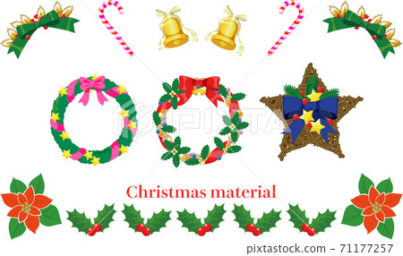 Ornaments such as Christmas wreaths 71177257