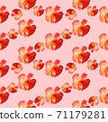Seamless pattern with roses on a pink background. 71179281