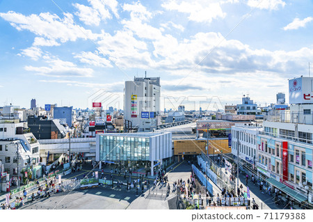 [Tokyo] Shimokitazawa cityscape seen from a bird's-eye view 71179388