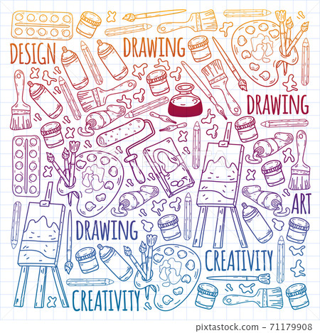 Creativity and imagination. Design college. Online education, internet school. Creativity and imagination. Design college. Online education, internet school. 71179908