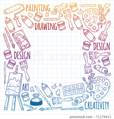 Creativity and imagination. Design college. Online education, internet school. Creativity and imagination. Design college. Online education, internet school. 71179911