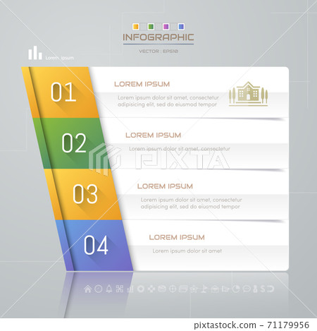 Infographics design template with icons, process diagram, vector eps10 illustration Infographics design template with icons, process diagram, vector eps10 illustration 71179956