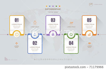 Infographics design template with icons, process diagram, vector eps10 illustration Infographics design template with icons, process diagram, vector eps10 illustration 71179966