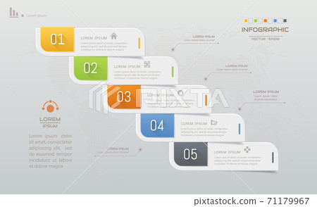 Infographics design template with icons, process diagram, vector eps10 illustration Infographics design template with icons, process diagram, vector eps10 illustration 71179967
