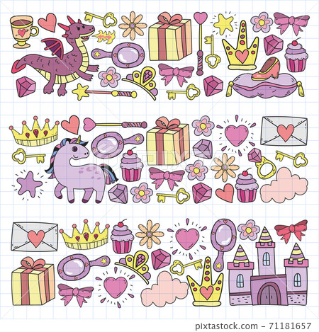 Princess and fantasy icon and and design... - Stock Illustration ...