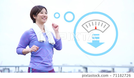 Image of a young woman exercising for a diet Image of a young woman exercising for a diet 71182726