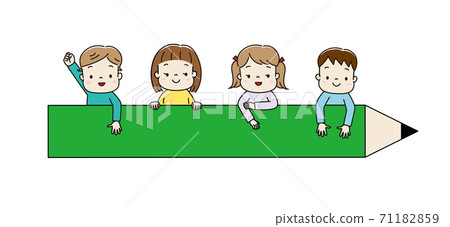 Pencils and cute kids Pencils and cute kids 71182859