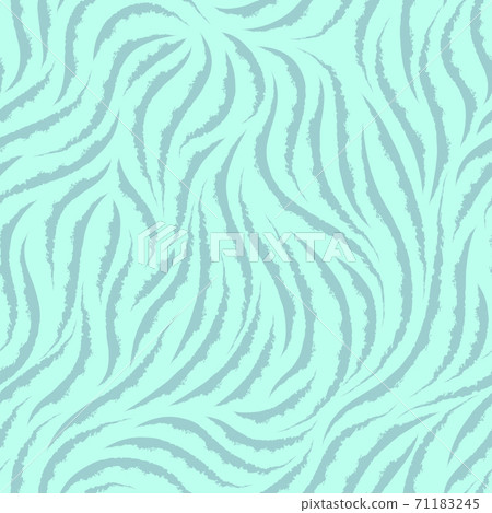 Vector seamless texture in trendy colors 2020 from smooth lines with torn edges on a turquoise background. Print for fabric or wrapping paper. Simple ornament in linear style. Vector seamless texture in trendy colors 2020 from smooth lines with torn edges on a turquoise background. Print for fabric or wrapping paper. Simple ornament in linear style. 71183245