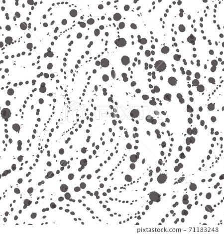 Vector seamless texture of gray color from blots or circles on a white background. Pattern for printing on fabric or wrapping paper. Simple ornament in grunge style. Vector seamless texture of gray color from blots or circles on a white background. Pattern for printing on fabric or wrapping paper. Simple ornament in grunge style. 71183248