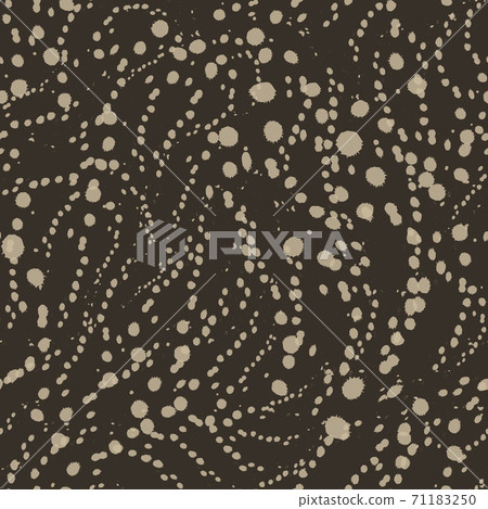 Vector seamless texture of brown color from blots or circles on a brown background. Pattern for printing on fabric or wrapping paper. Simple ornament in grunge style. Vector seamless texture of brown color from blots or circles on a brown background. Pattern for printing on fabric or wrapping paper. Simple ornament in grunge style. 71183250