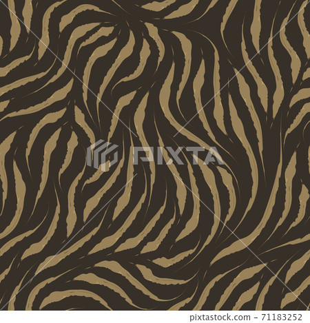Vector seamless texture of swamp color from lines with heterogeneous edges on a brown background. Pattern for printing on fabric or wrapping paper. Simple ornament in linear style. Vector seamless texture of swamp color from lines with heterogeneous edges on a brown background. Pattern for printing on fabric or wrapping paper. Simple ornament in linear style. 71183252
