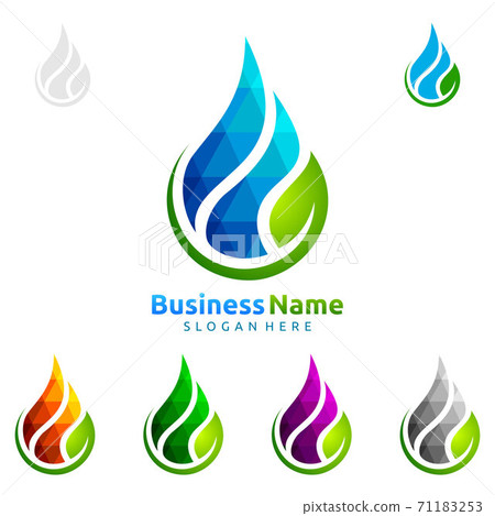 Water Drop, Oil, Gas, Natural green tree of ecology leaf logo template Water Drop, Oil, Gas, Natural green tree of ecology leaf logo template 71183253