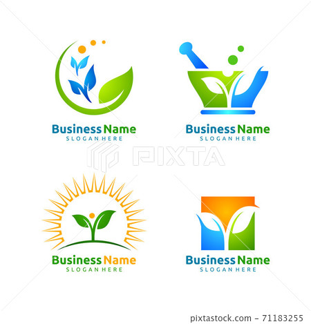 Natural Green Tree Logo with Ecology Leaf Concept Natural Green Tree Logo with Ecology Leaf Concept 71183255