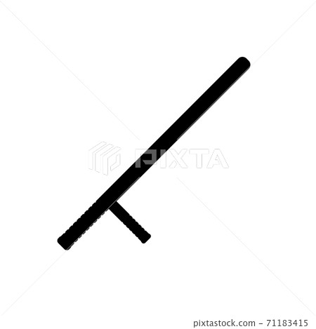 Black silhouettes of batons on white background. Police equipment Black silhouettes of batons on white background. Police equipment 71183415