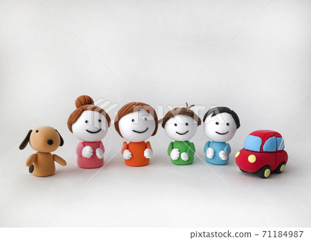 Handmade clay family 71184987